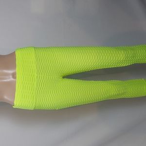 women's Boody lift scrunch active yoga leggings Neon green size S